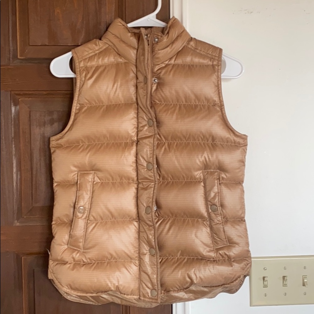 JCrew Beige Puffer Vest